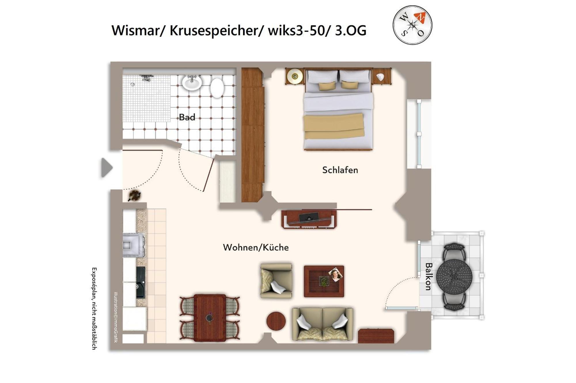 Krusespeicher Krusespeicher 3-50 Apartment *